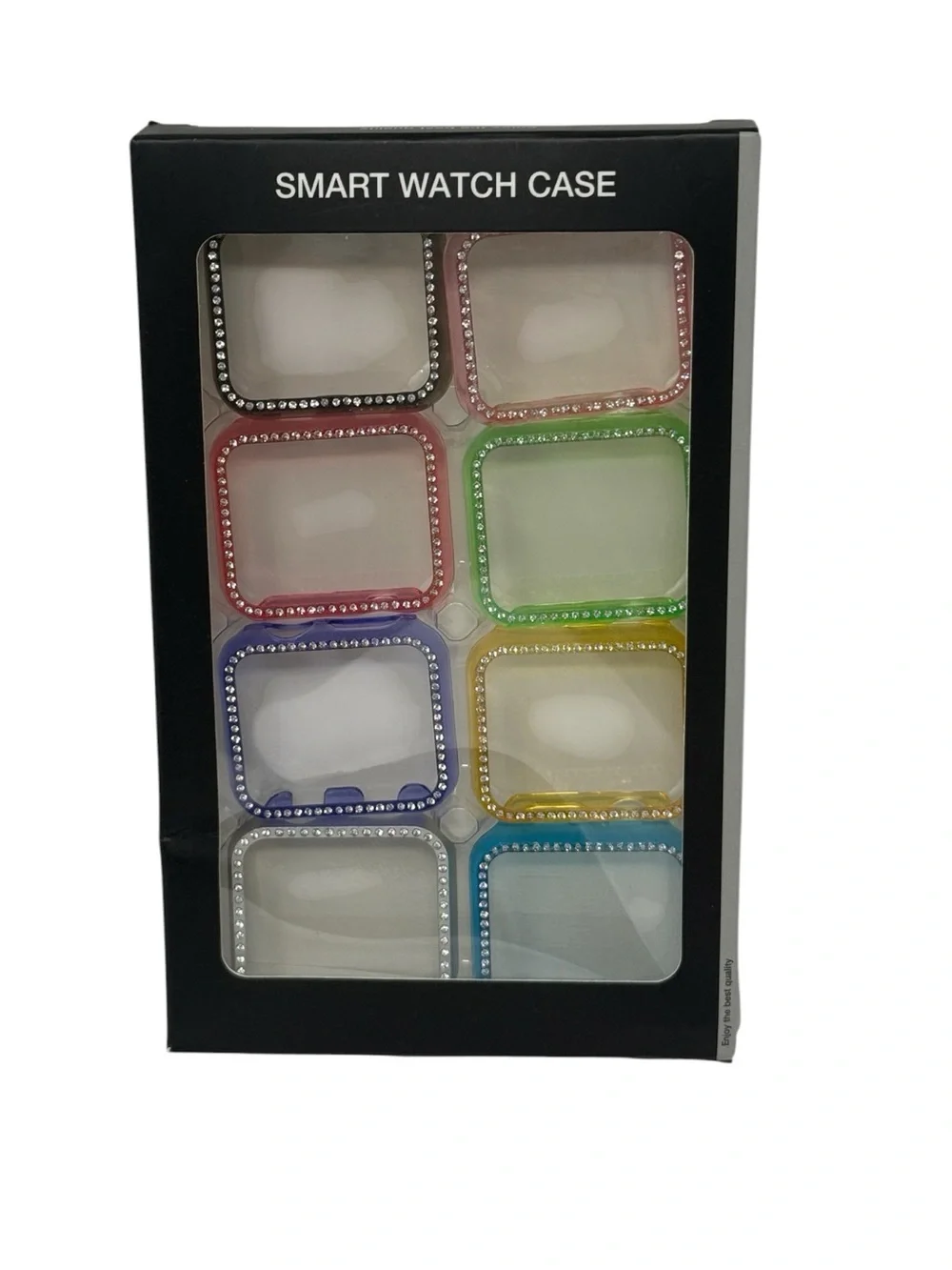 Set of 8 Series 1,2,3 38mm Smart Watch Case Protective Covers with Rhinestones